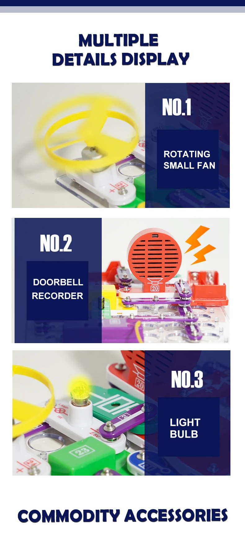 Stem Electronics Kit Education Physics Building Block Science