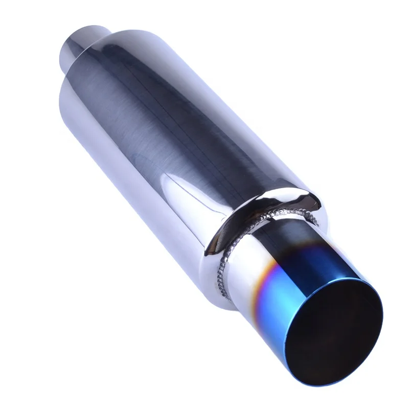 Performance 2inch Inlet 3inch Outlet Titanium Burnt Tip Car Exhaust Muffler  - Buy Hks Muffler,Muffler,Exhaust Muffler Product on Alibaba.com