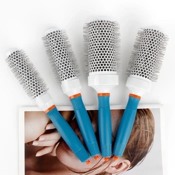 Blue Handle Fast Heat Cylinder Comb Brush Hair Combs for SHANGZHIYI