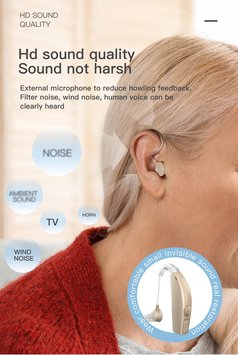 Goodmi Rechargeable Sound Amplifier Severe Hearing Aid For Deaf People