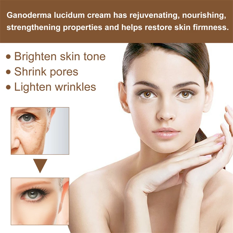 EELHOE Ganoderma Lucidum Essence Face Cream Moisturizing Brightening Pores Shrinking Wrinkles Lightening Chinese Cream for Face