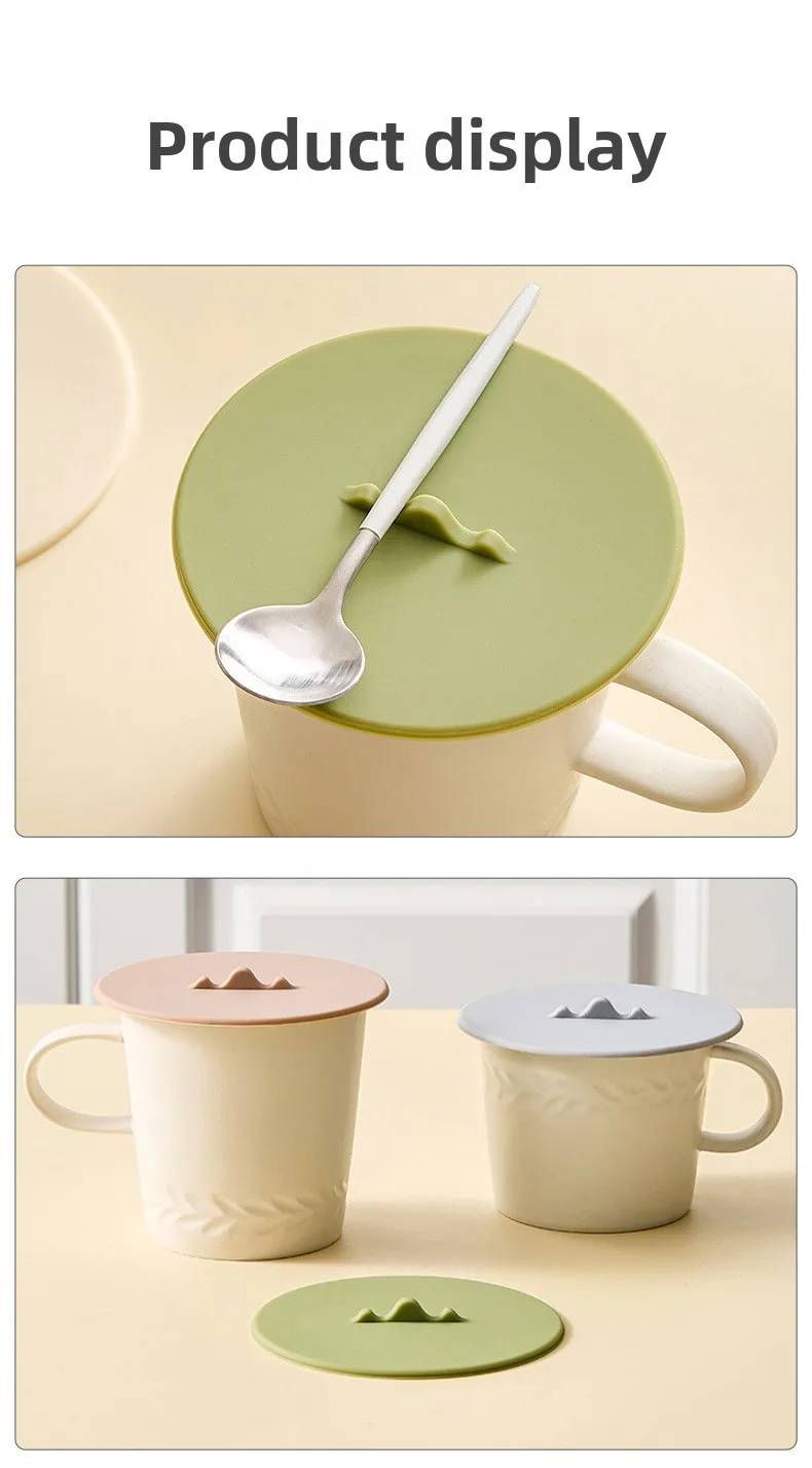 Creative Silicone Cup Cover Water and Tea Cup Dust Mug with Ceramic Manufactured Drinkware manufacture