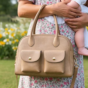 Custom Vintage Style Cross Body Messenger Bag for PU Leather Low MOQ Manufacturer  Leather Tote Bag