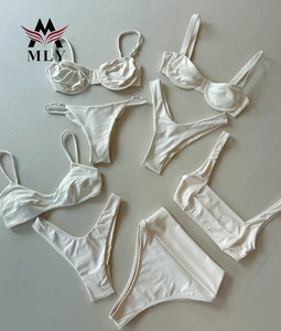 MLY Women Bikini Plus Size Swimwear Swimsuit Bikini High Waist Bikini for Women Swimwear Bathing Suit Design