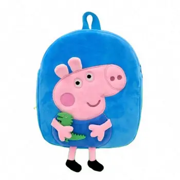 Quality assurance Popular cartoon kawaii cute pig backpack plush animation toy soft kids backpack birthday gift