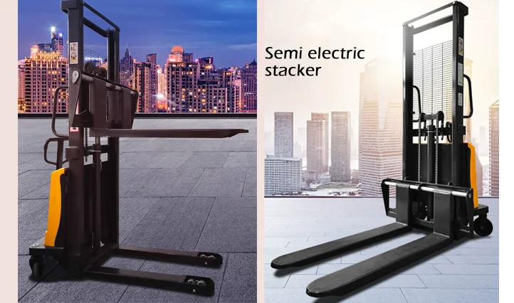 1500kg 2ton Portable Truck Cargo Load Unload Lifting Electric Stacker ...