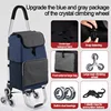 Stainless steel wheels for climbing stairs-thickened bag Blue