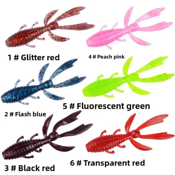 Shrimp-Shaped Soft Worm Floating TPE Fishing Lure Black Pit Mandarin Bass Lure Multilegged Plastic Soft Lures for River Fishing – Soft Lure – view 4