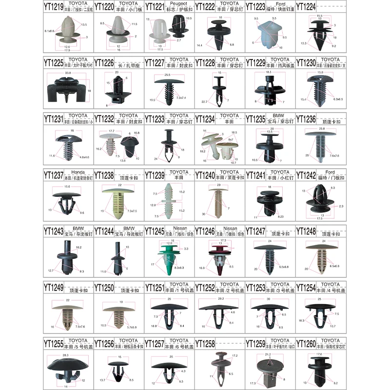 High Quality Universal Auto Clips Wide Range Christmas Tree Car Fasteners New Condition Automotive Parts