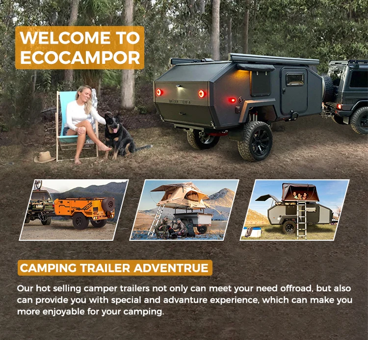 Ecocampor Small Teardrop Camper Trailer - Offroad Single Axle RV for ...