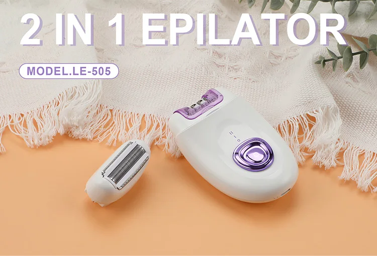 Two Detachable Hair Removal Heads Skinfriendly Hair Removal Epilator