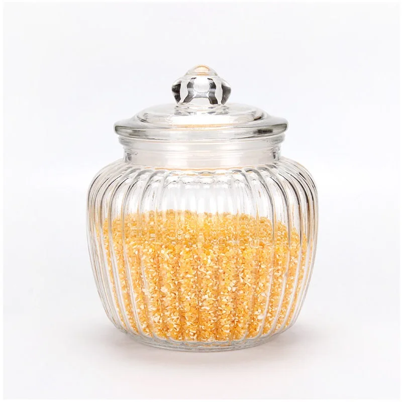Large Round Glass Storage Cookie Candy Food Jars Mason Jars with