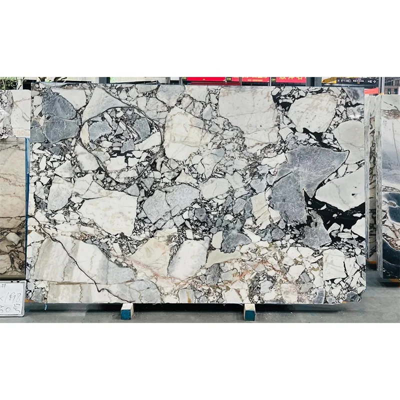 White Marble Elephant Ocean Storm Marble Slab for Natural Stone Tiles Stairs Natural Wall Marble