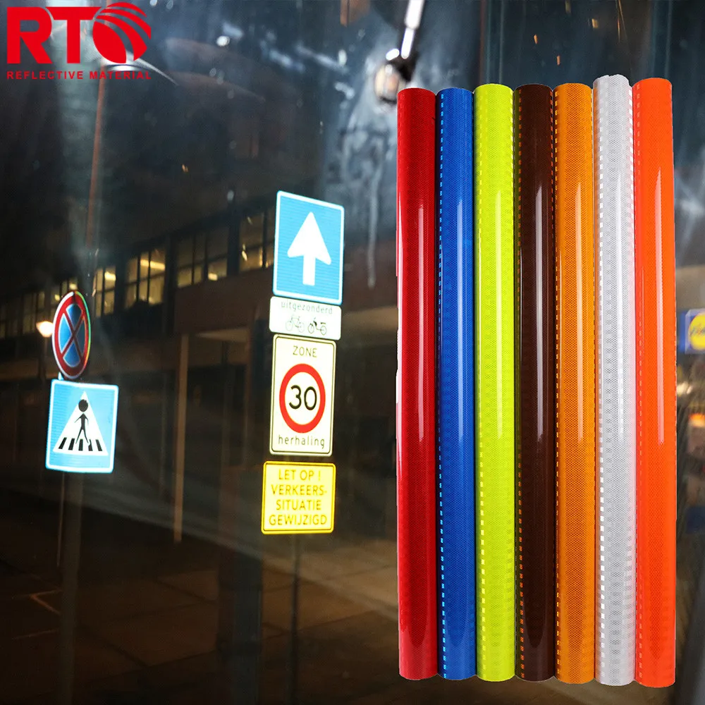 EGP Engineer Grade PET/PMMA High Brightness Reflective Sheet Vinyl Sticker for Road Safety Sign manufacture