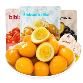 Bibizan Quail Egg Salt Baked Marinated Egg Children's Snack Food in Small Pack Night Partner with Soy Noodles Salty Taste