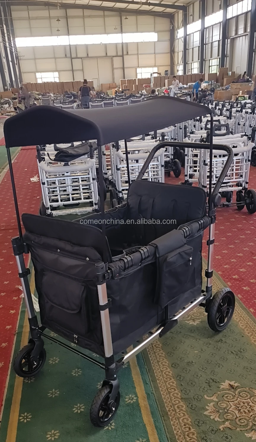 Outdoor Luxury 4 Seats Stroller Wagon 4 Seater Kids Baby Travel Wagon