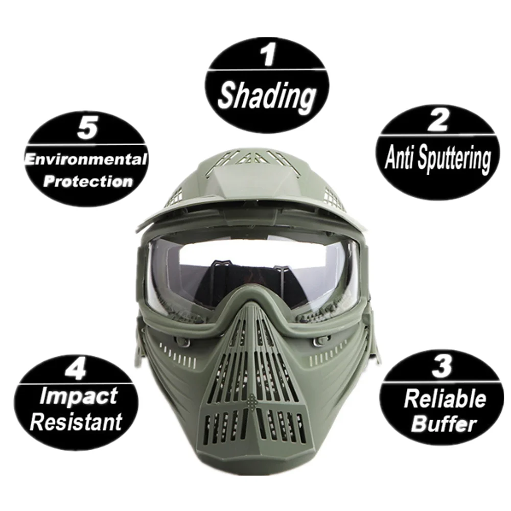 Tactical Paintball Headgear With Lens Cs Hunting Protection Helmet Paintball Accessories Buy