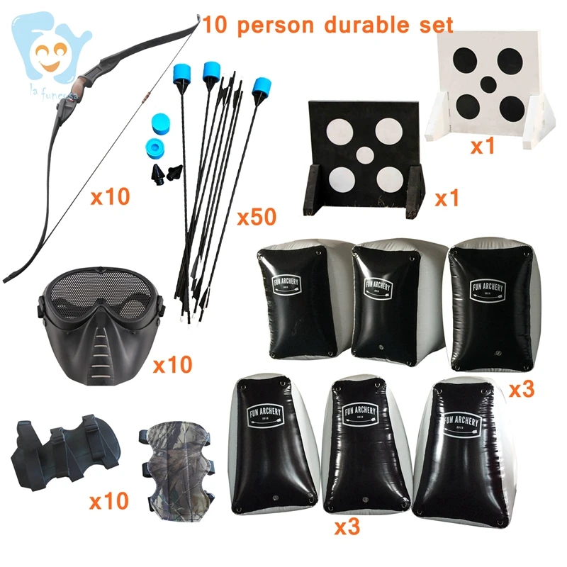10 Person Durable Inflatable Archery Tag and Foam Arrow