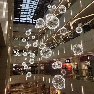 Popular Contemporary Lighting Home Hotel bar Restaurant Decor Ball Chandelier Lamp LED Pendant Light for Stair