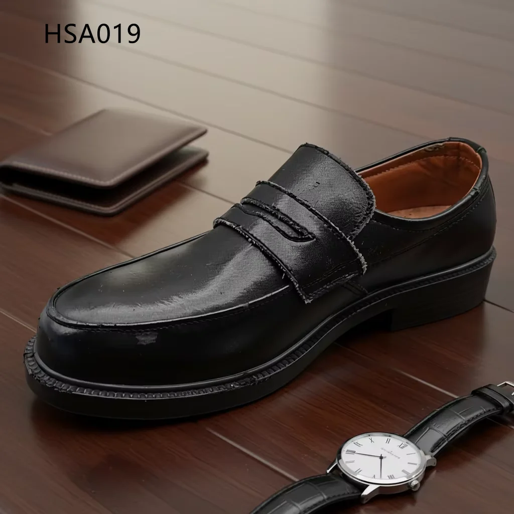 HY Costruzione Ponti Scarpe di Sicurezza Nero Solido con Punta in Acciaio, Antiacido e Alcalino, in Vera Pelle Integrale, Suola Unisex per Tutti