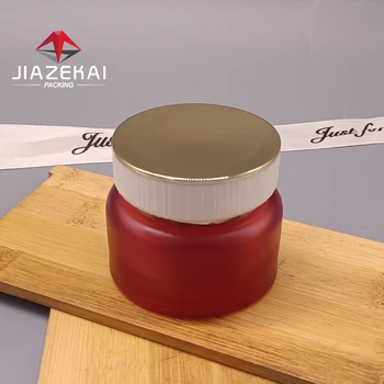 Best Selling Frosted Luxury Glass Cream Jar with Plastic Cap In-Stock Luxury Glass Jar for Face Cream Skin Care Cosmetics