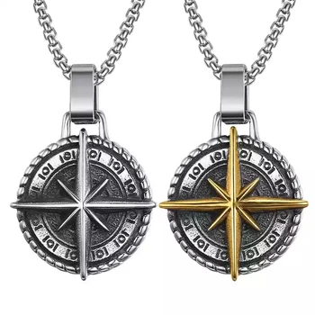 Collana vichinga con ciondolo a forma di triangolo sacro, con simbolo di keitel, in acciaio inox, con ciondolo a forma di runa e simbolo di vichinghi pagan norreno