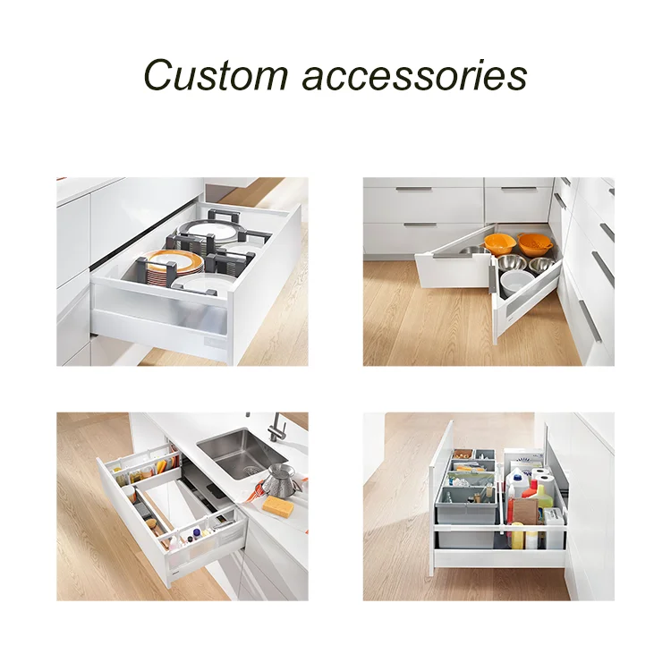 Grenada Custom Experience Handless Smart Kitchen Cabinet Modern Automatic Open Way Italian Kitchen Cabinet Cream White