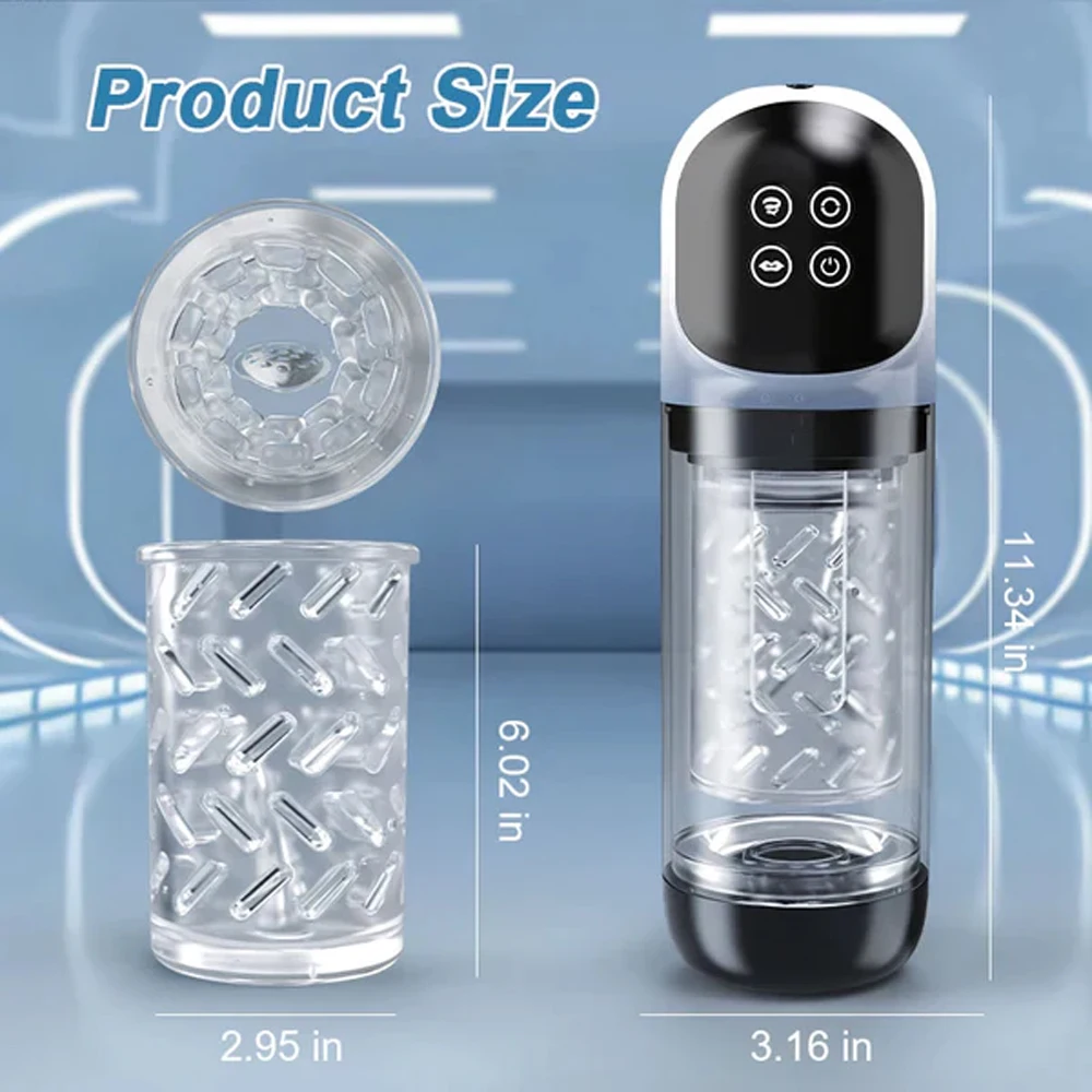 Fully Waterproof Lcd Display Sucking Rotating Thrusting Automatic Male  Masturbator Cup Auto Man Stroke Machines for Men