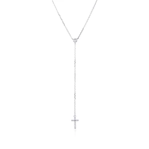 2026 Most Popular American Style New Arrival 925 Silver Cross CZ Necklace for Women Jewelry