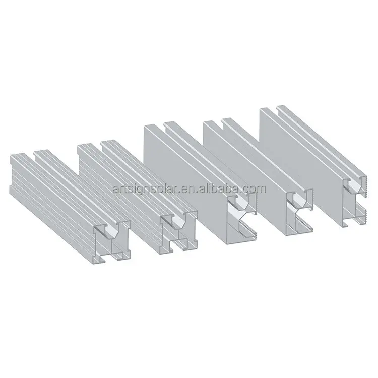 Extruded Aluminum Rail Mount 1mw Solar Panel Railing Photovoltaic Solar ...