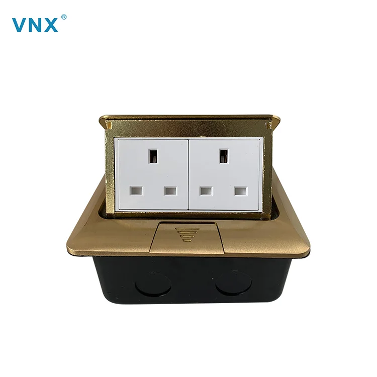 Modern Concealed Floor Socket Bs Standard Floor Electrical Outlet 6pin Socket Floor Socket
