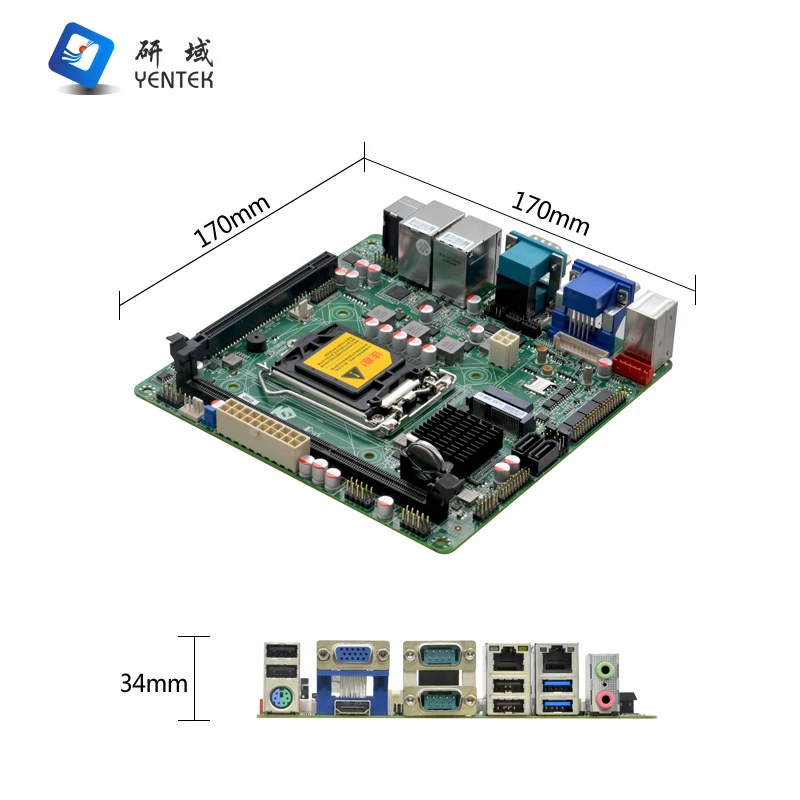 Yentek Intel Core I3 I5 I7 H81 Q85 High Speed Chipset LGA1150 HD VGA LVDS Industrial Mainboard Mini Itx Industrial Motherboard