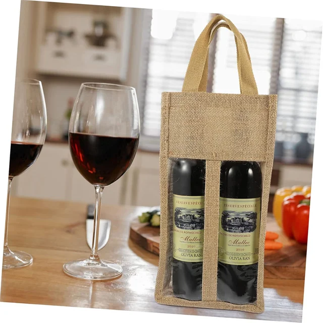 Accept Custom Order Burlap Wine Bag Jute Wine Bags for Wine Bottle Bag Carrier Wine Bags Bulk Clear Bags