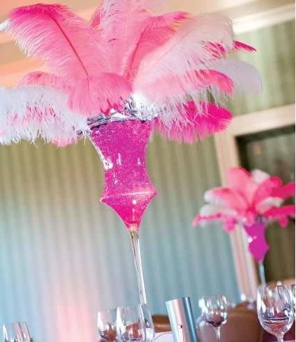 Balsacircle 12 Pcs 13 inch-15 inch Long Authentic Ostrich Feathers - Centerpieces Wedding Party Table Decorations, Pink