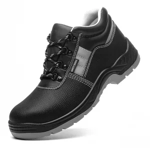 JIANKUN JK-6110 Winter Safety Shoes for Men Anti-Smashing Anti-Puncture Dual Density PU Ankle Protection Steel Toe Plate Slip