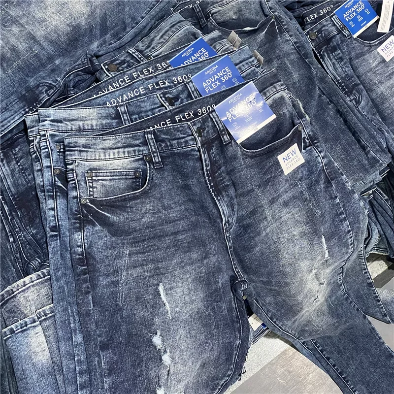 New Fashion Design Men Jeans Wholesale Mens High Quality Brand Ripped Black Denim Jean Hem