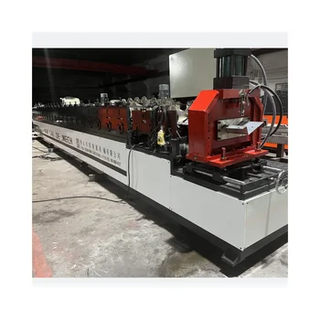 Foshan Factory Shuttle Racking Guiding Rail Roll Forming Machine With Hydraulic Punching Sideboard Type Machine Structure