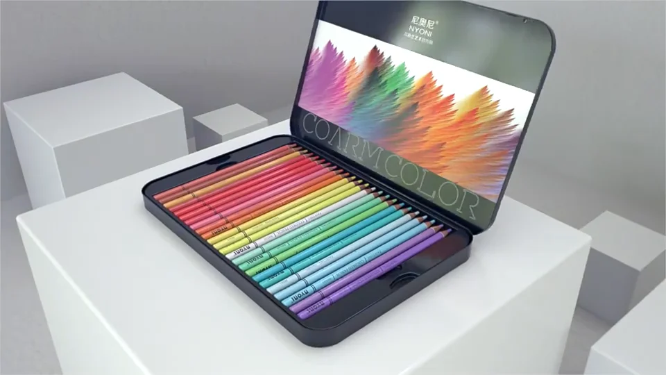Nyoni Artist 120 Colored Pencils Or Drawing Pencils Set In Tin Box