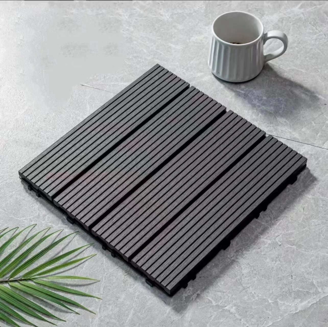 Modern Interlock Wpc Diy Composite Decking Tiles 300x300 Decking For