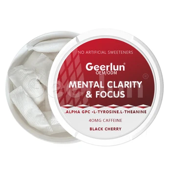 OEM High Quality Nootropic Energy Boost Supplement With L-Theanine Brain Enhancement Caffeine Pouches for Cognitive Performance