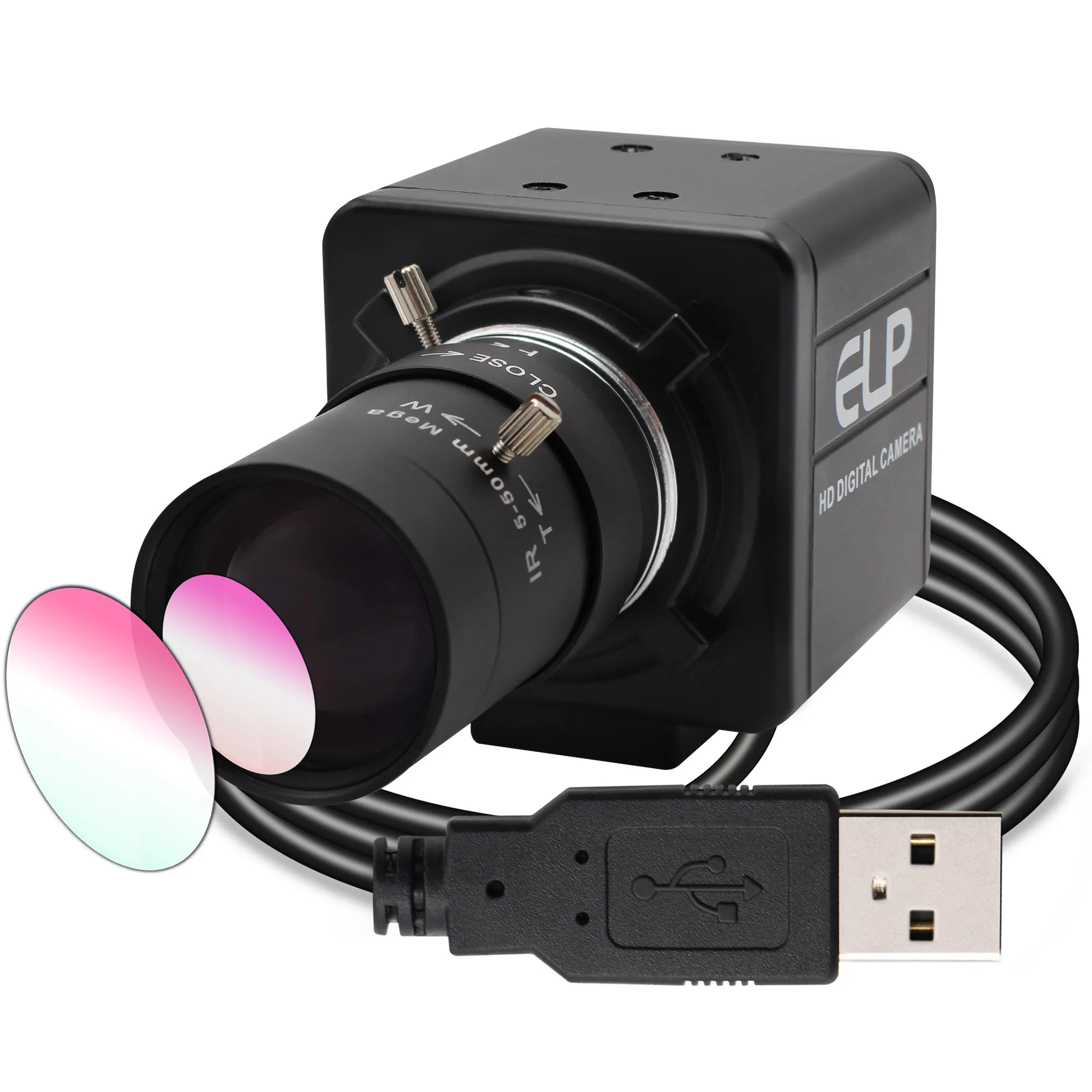ELP 4K USB Kamera 5-50 mm Objektiv 4K Webcam mit 3840 x 2160 HD Video  Kamera für MAC/Windows/Linux/Raspberry Pi