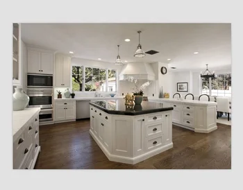 American framed style innovative products 2022 kitchen cabinets white color paint finish