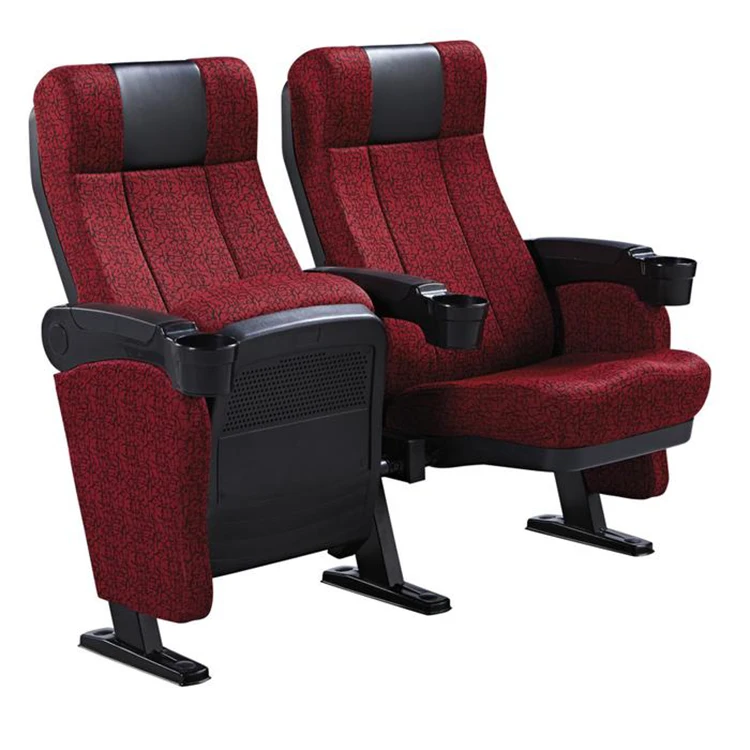 New Design Modern Luxury Red Fabric Movie Folding Cinema Chairs Vip