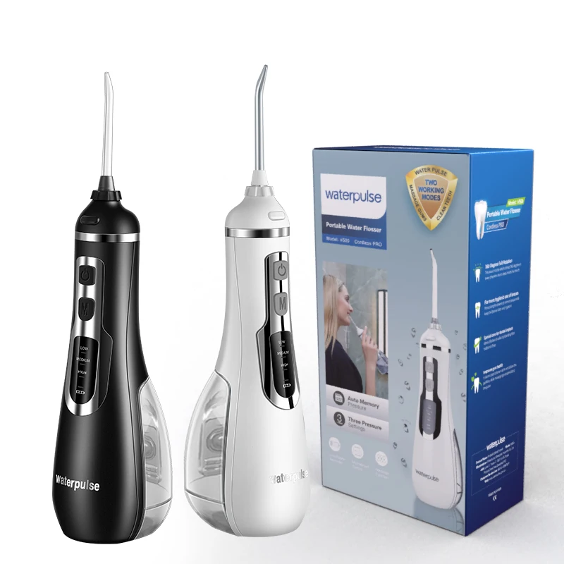 Портативный Перезаряжаемый ирригатор для полости рта Waterpulse V500 с сертификацией CE