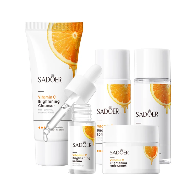 SADOER Vitamin C Skincare Set - 5-Piece Facial Essentials