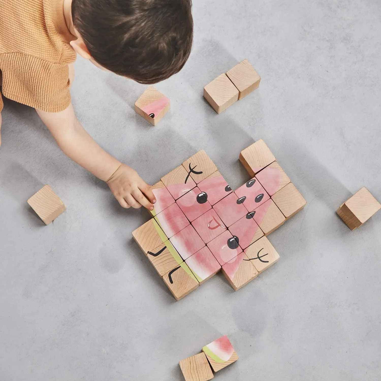 Wooden Abc Blocks. Toy Stacking Block Set For Toddlers,Infant Or