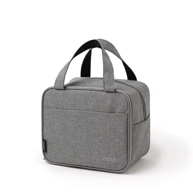 Square Thermal Lunch Bag Picnic Insulated Student Office Lunch Tote Bag Portable Food Storage Office Workers Lunch  Cooler Bags