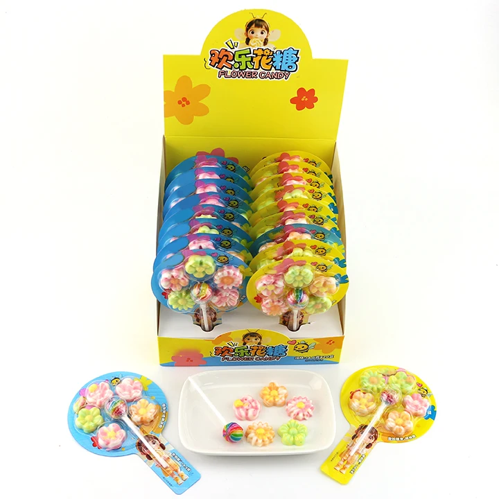 flower gummy lollipop