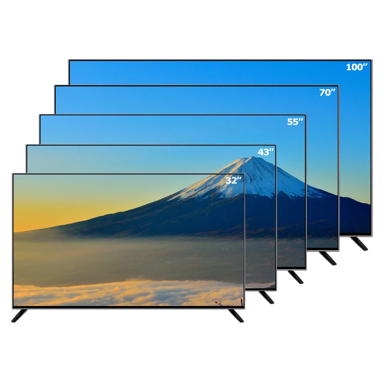 KUAI OEM Factory New Model Design 24 32 43 50 55 Inches 2K 4K HD Wifi Led Smart Tv Television Lcd Tv