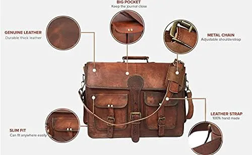 product leather messenger laptop bag crossbody bag vintage handmade leather satchel full grain business briefcase shoulder bag lbx0117 3-30